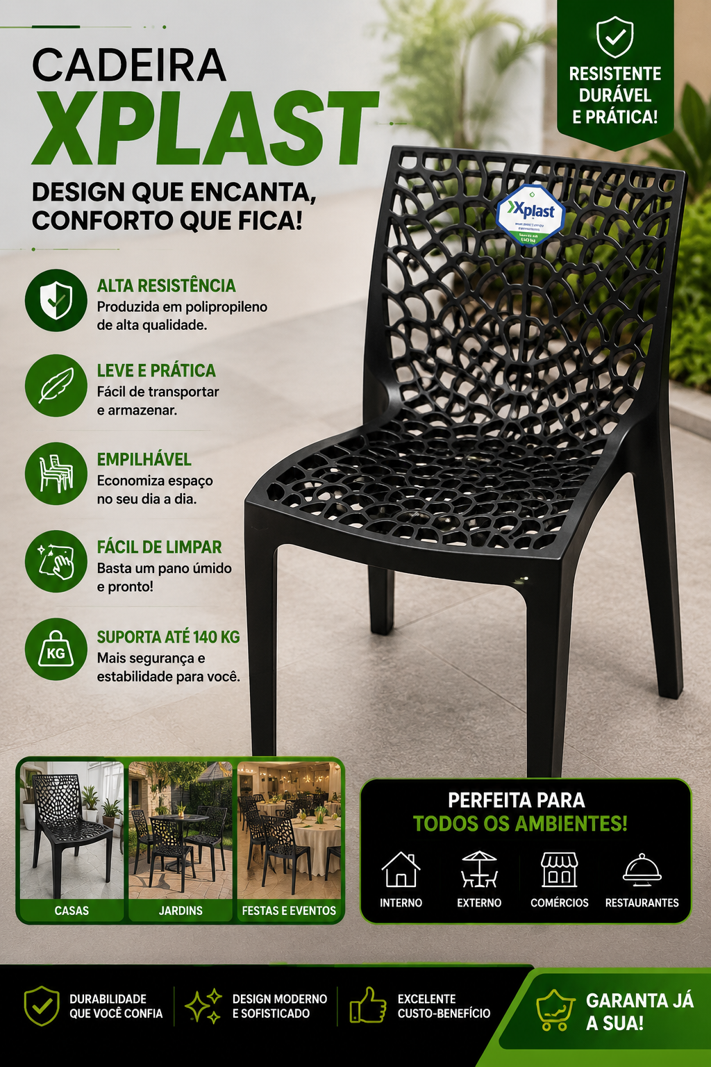 Cadeira Xplast Decorativa