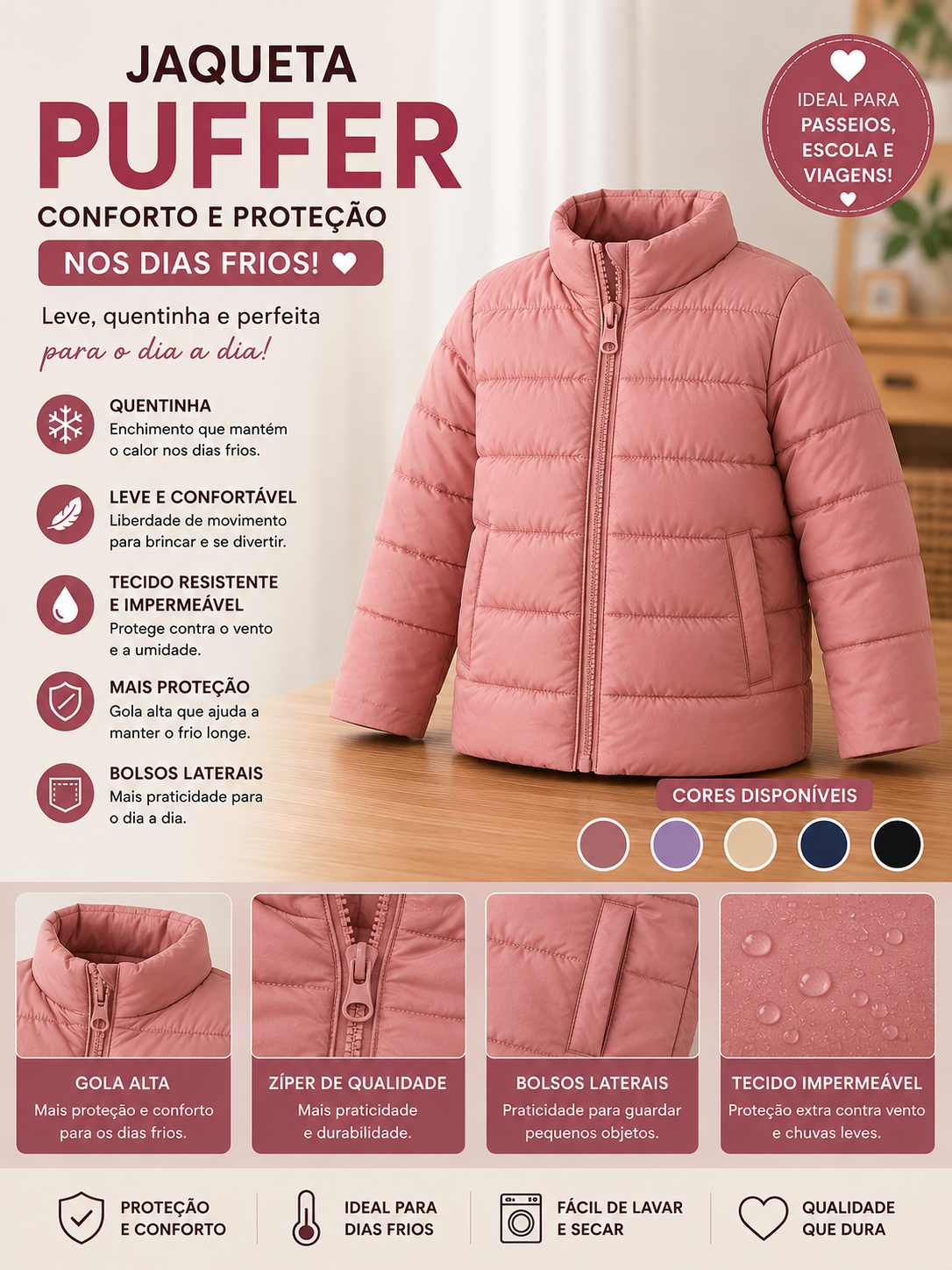 Jaqueta Puffer Infantil