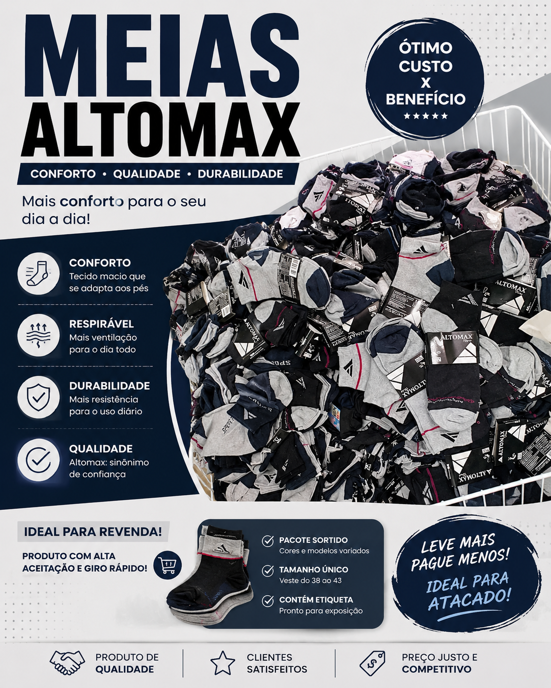 Meia Esportiva Altomax tam 36-41